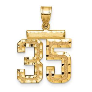14K Yellow Gold, Varsity Collection, Medium D/C Pendant Number 35